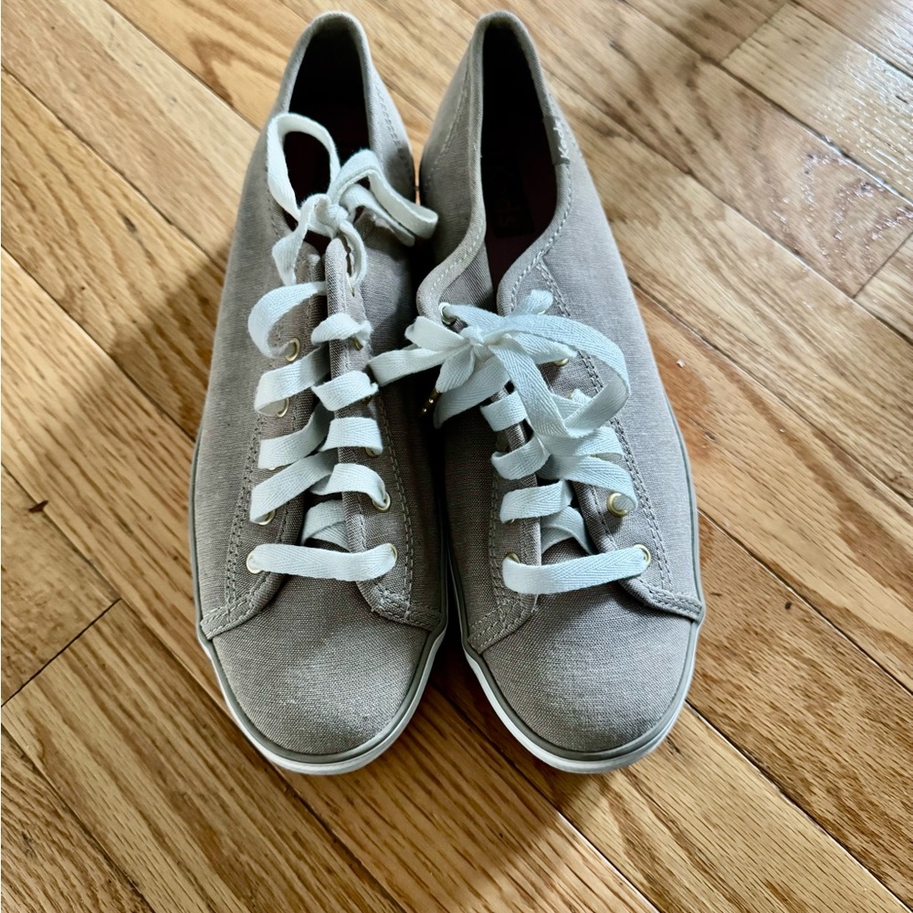 Women's Beige Keds Canvas Sneakers